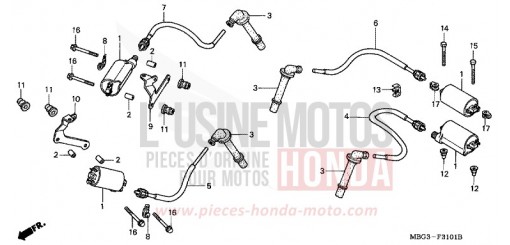 BOBINE D'ALLUMAGE VFR800FIX de 1999